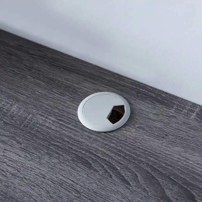 DH BASIC Wall-Mounted Gray 60 Open Shelf TV Console by Denhour