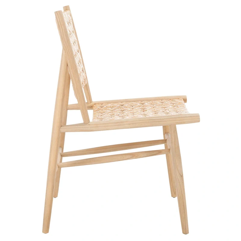 Nadine Coastal Rattan Dining Room Chair (Set of 2) - 24.8 x 19.6 L x 15.7 H - 25Wx20Dx35H