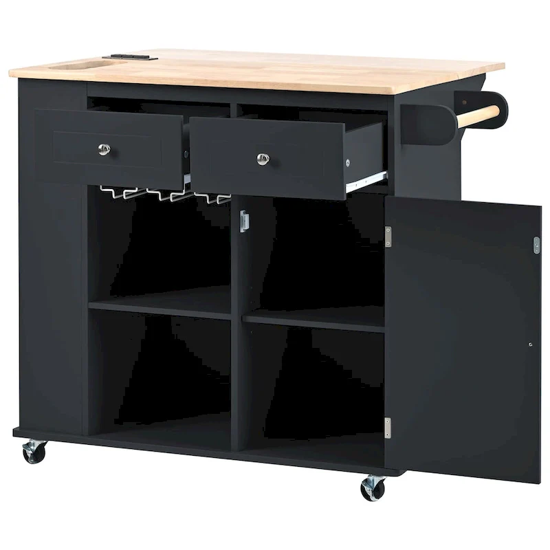 Kitchen Island with Power Outlet