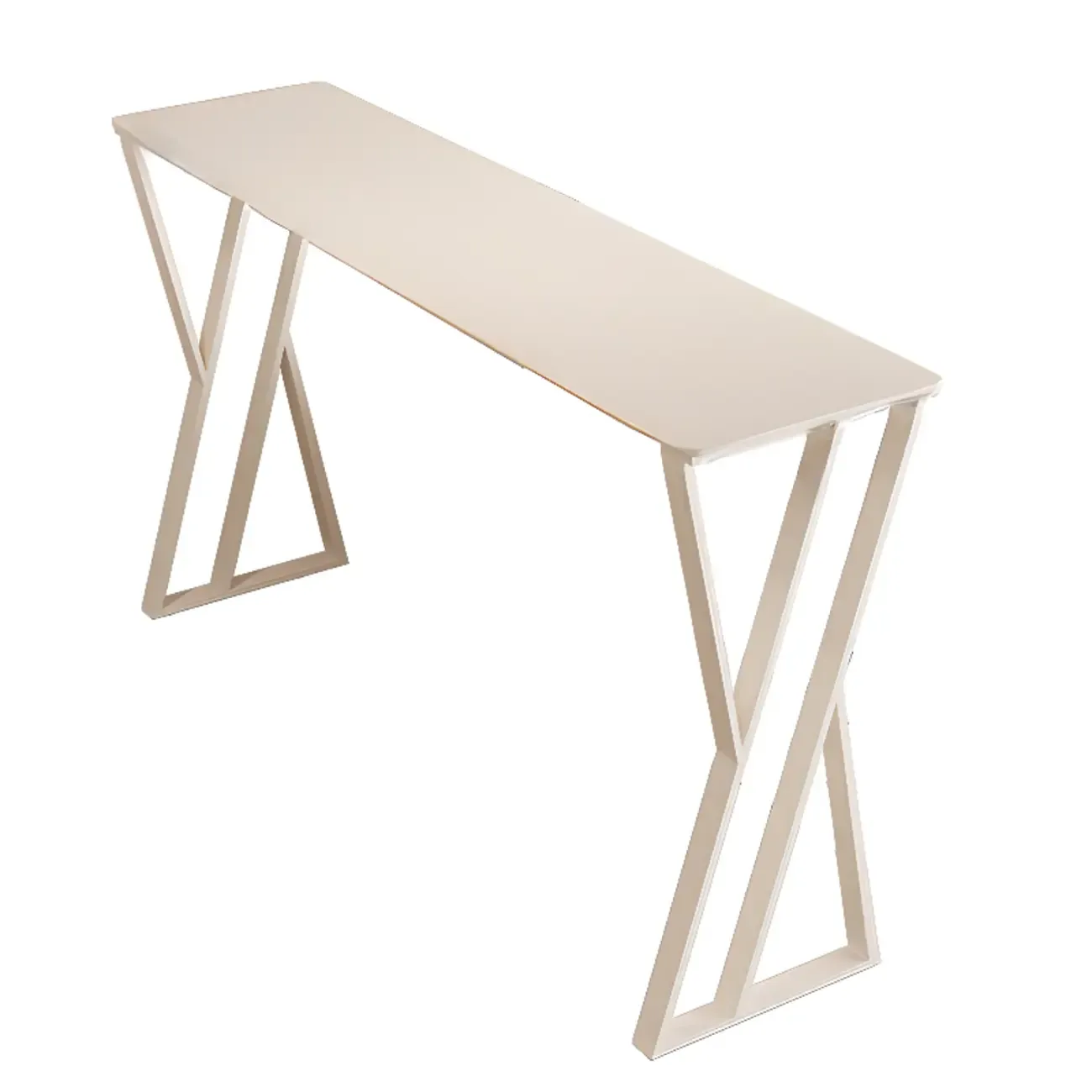 Modern Chalk Slate Metal Twin Pedestal Bar Tables