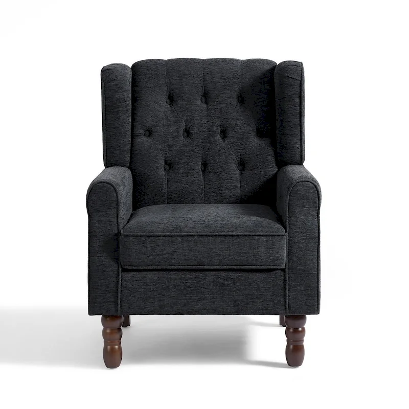 Button-Tufted Accent Club Chair Wingback Armchair Set of 2