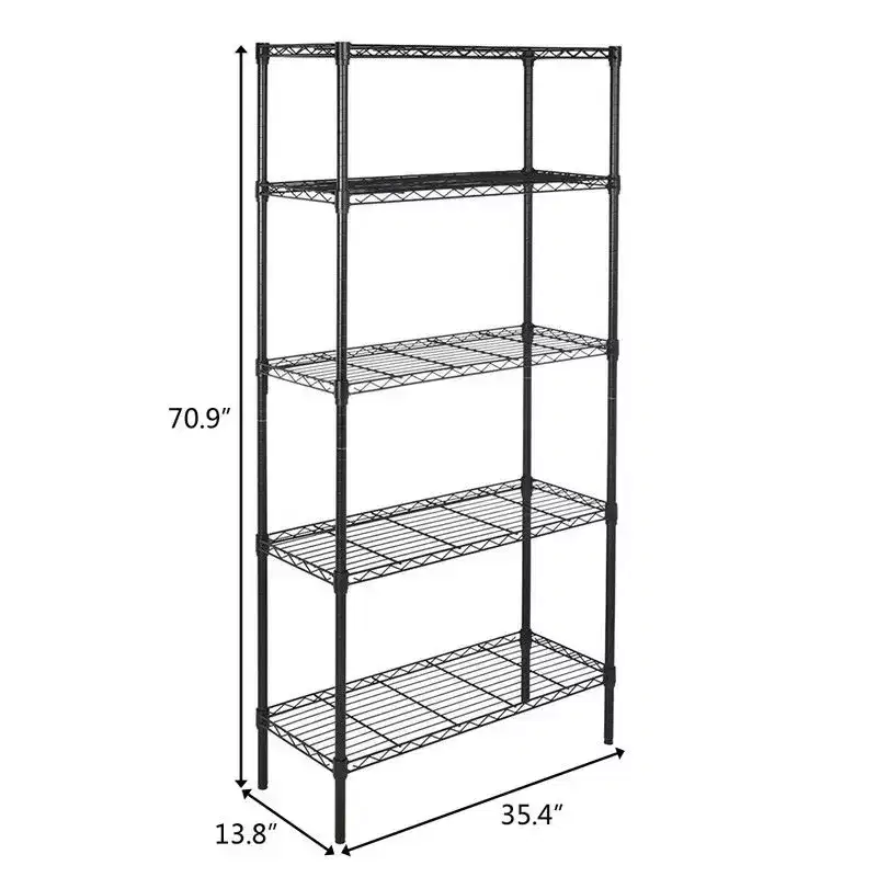Karl Home 35.43in. W Metal Shelving Unit