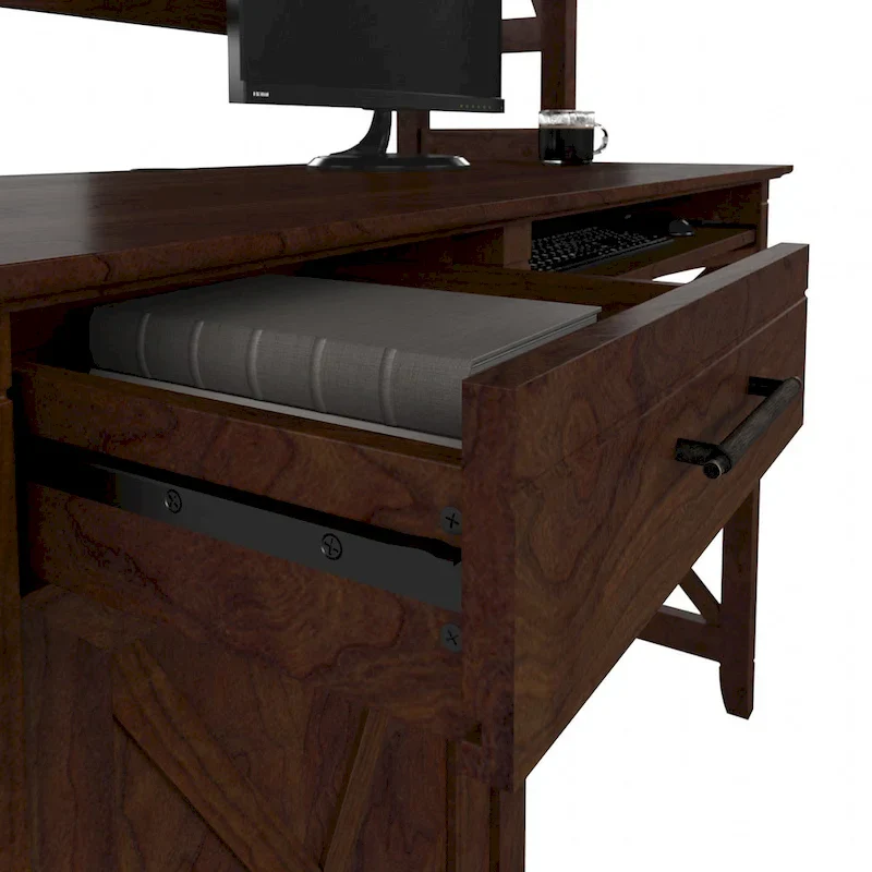 48W Small Computer Desk with Hutch