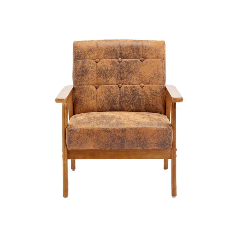 28.74 Tufted Accent Chair with Solid Wood Frame