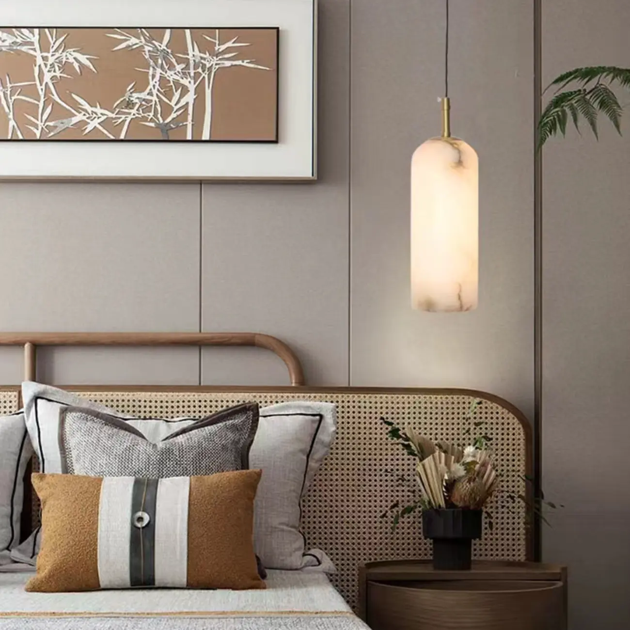 Modern Gold Globe Alabaster Kitchen Pendant Lighting