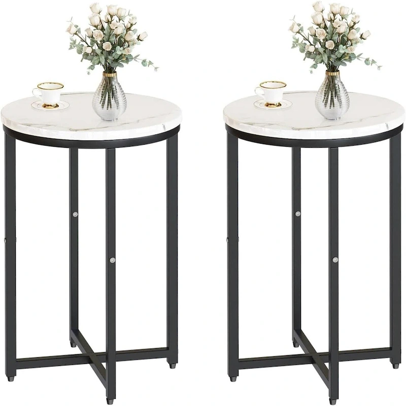 Side Table Set of 2, Small Coffee Table Round End Table,Side Table Bedside Table for Living Room, Bedroom