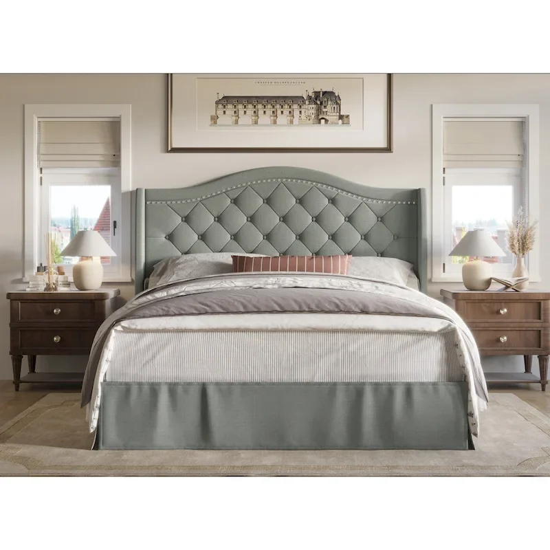 Eleanor Tufted Upholstered Platform Bed