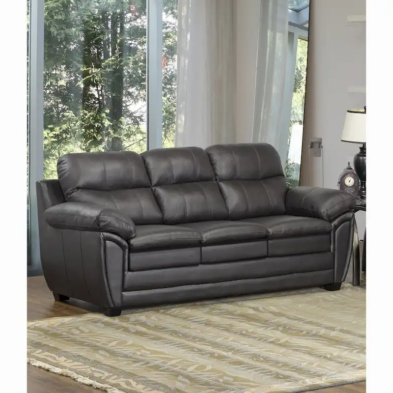 Upton Premium Brown Top Grain Leather Sofa