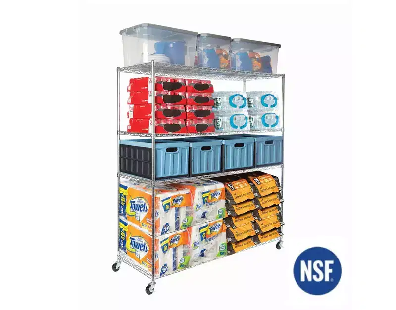 Seville Classics UltraDurable 4-Tier 60 x 24 Steel Wire Shelving Unit