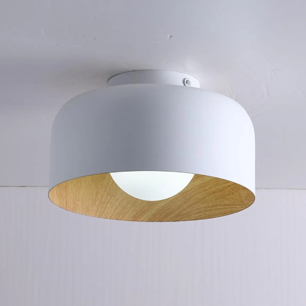 Modern Metal Jar-Shaped Semi Flush Ceiling Light