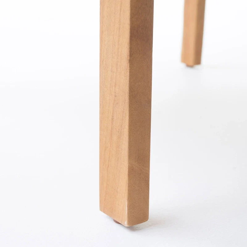 4-Piece Wood Patio Conversation Set with Acacia Wood Table and Cushions