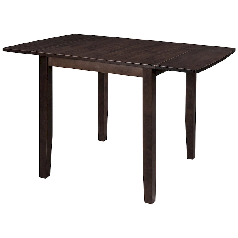 3-Piece Wooden Breakfast Nook Dining Table Set with Drop Leaf Table