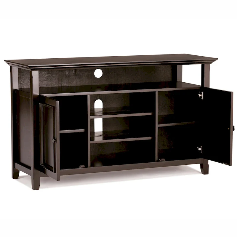 54-Inch Wide Solid Wood Transitional-Style Tv Stand — 54