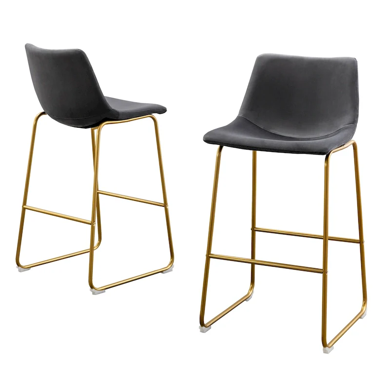 Best Quality Furniture Faux Leather Bar Stool (Set of 2)
