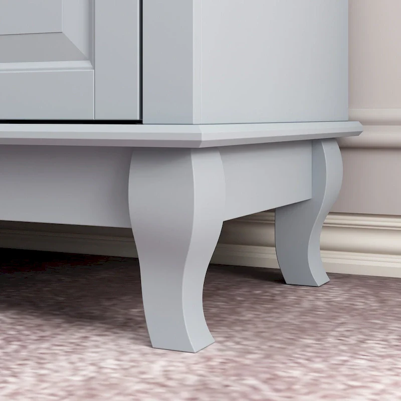 9-Drawer Dresser with Solid Wood Legs Chest Of Drawers Lacquer Console