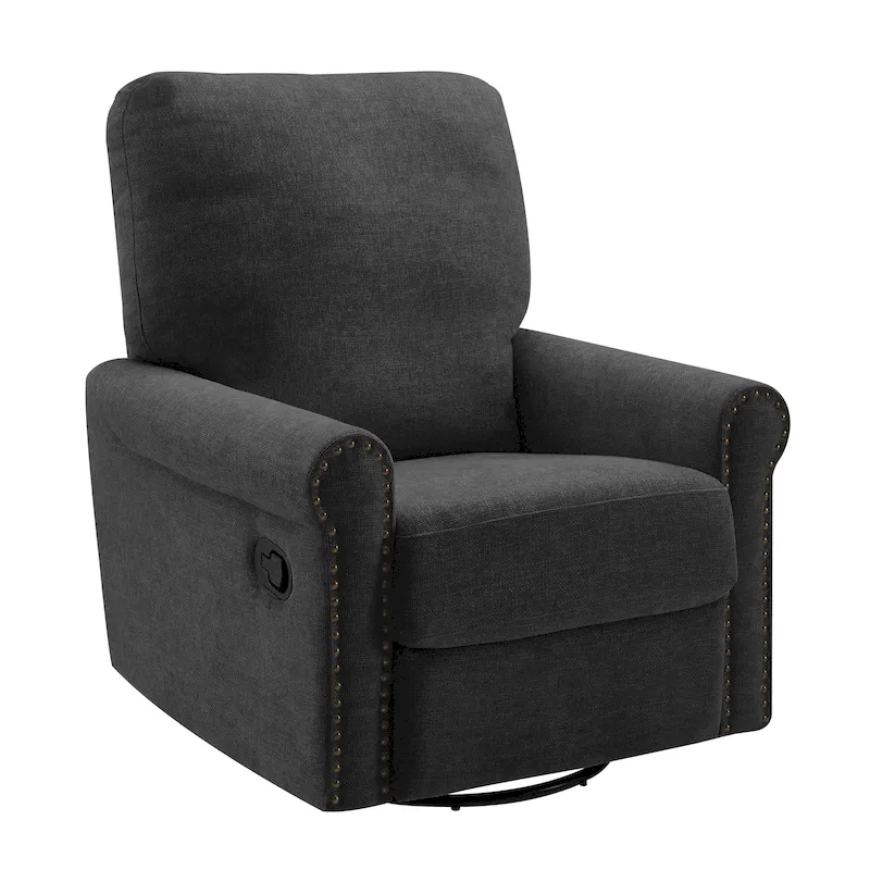 360 Degree Swivel Glider Manual Recliner Leisure Chair Set of 2