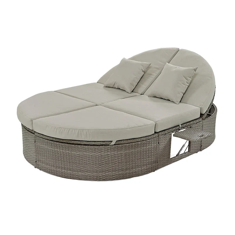 Patio 2-Person Daybed with Cushions and Pillows