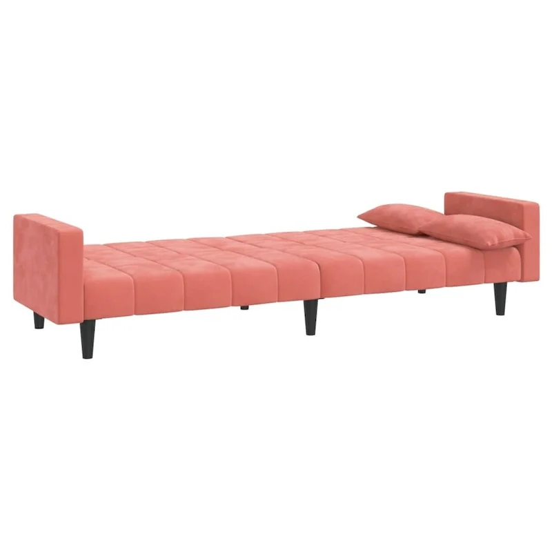 vidaXL 2-Seater Sofa Bed Upholstered Convertible Sleeper Sofa Couch Velvet - 86.6 x 33.3 x 27.2