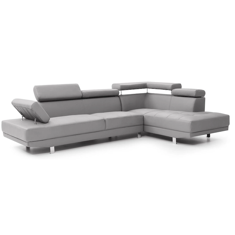 Riveredge 109 in. W 2-piece Faux Leather L Shape Sectional Sofa - 76L x 109W x 28H