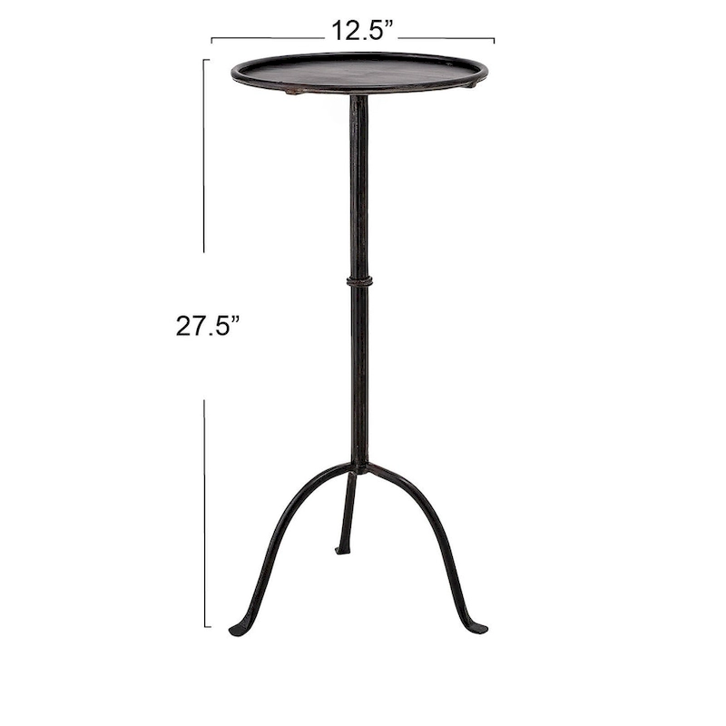 Round Metal Drink Table
