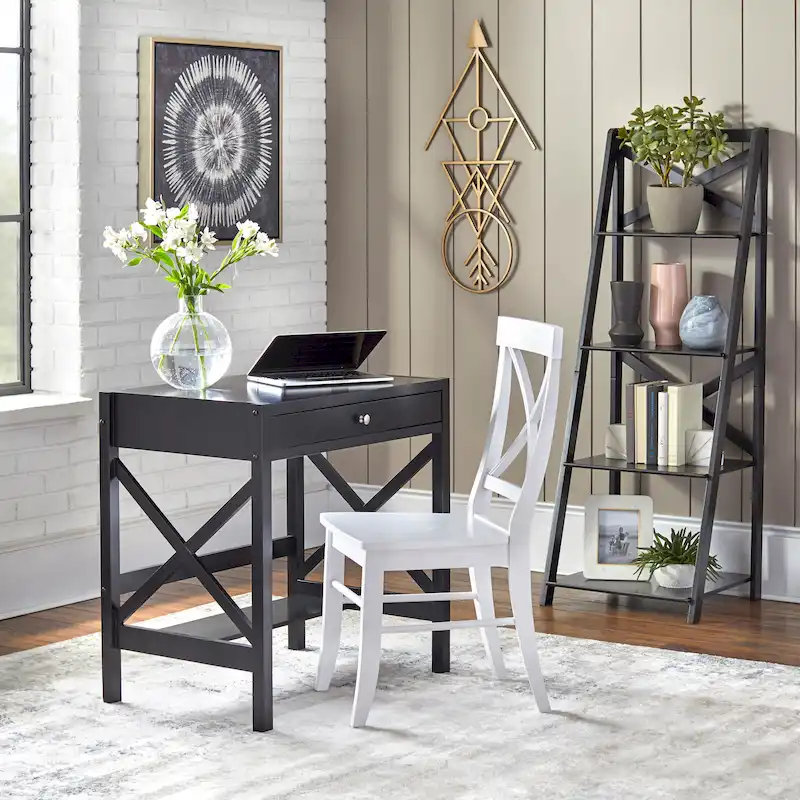 Simple Living X-Frame Farmhouse Wood Desk