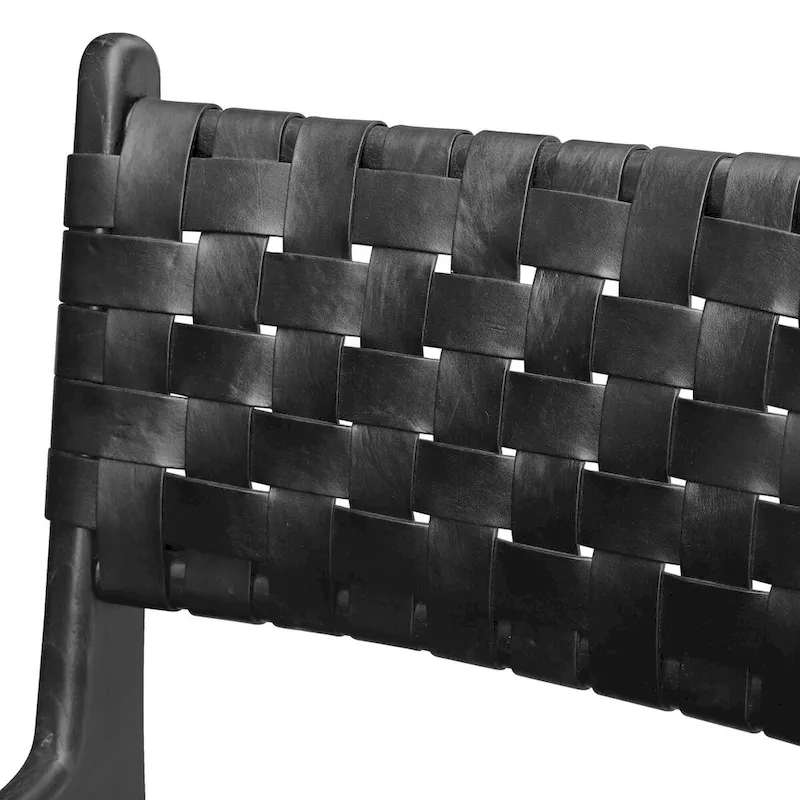 Banda Teak & Leather Dining Chair - Solid Teak Wood Frame