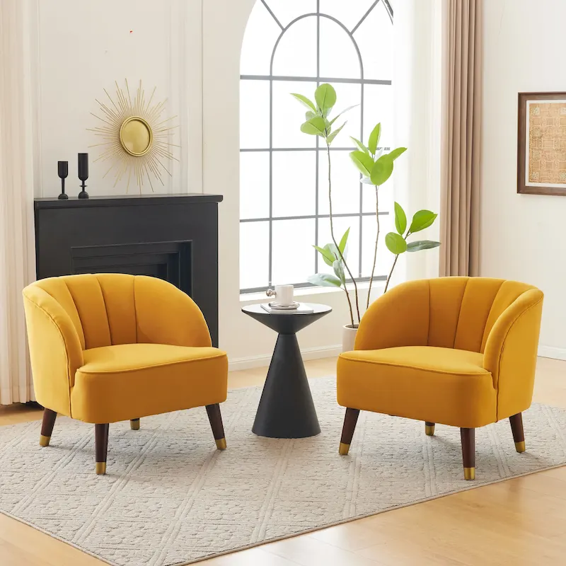 Mokena Modern Upholstered Club Chair (Set of 2) by Christopher Knight Home