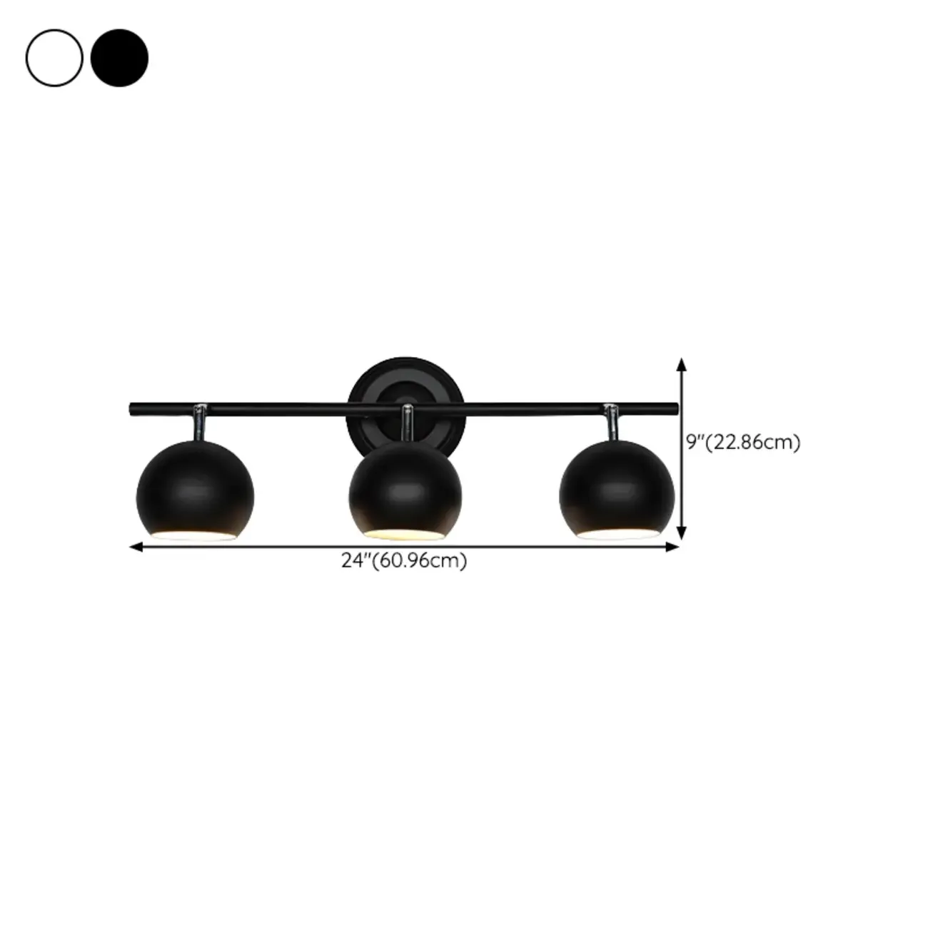 Adjustable Modern Linear Iron Globe Track Wall Sconce