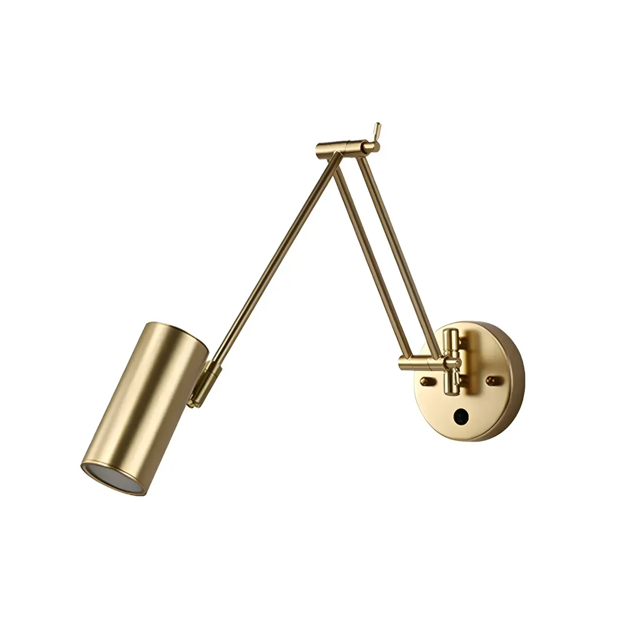 Elegant Streamlined Metal Swing Arm Wall Light