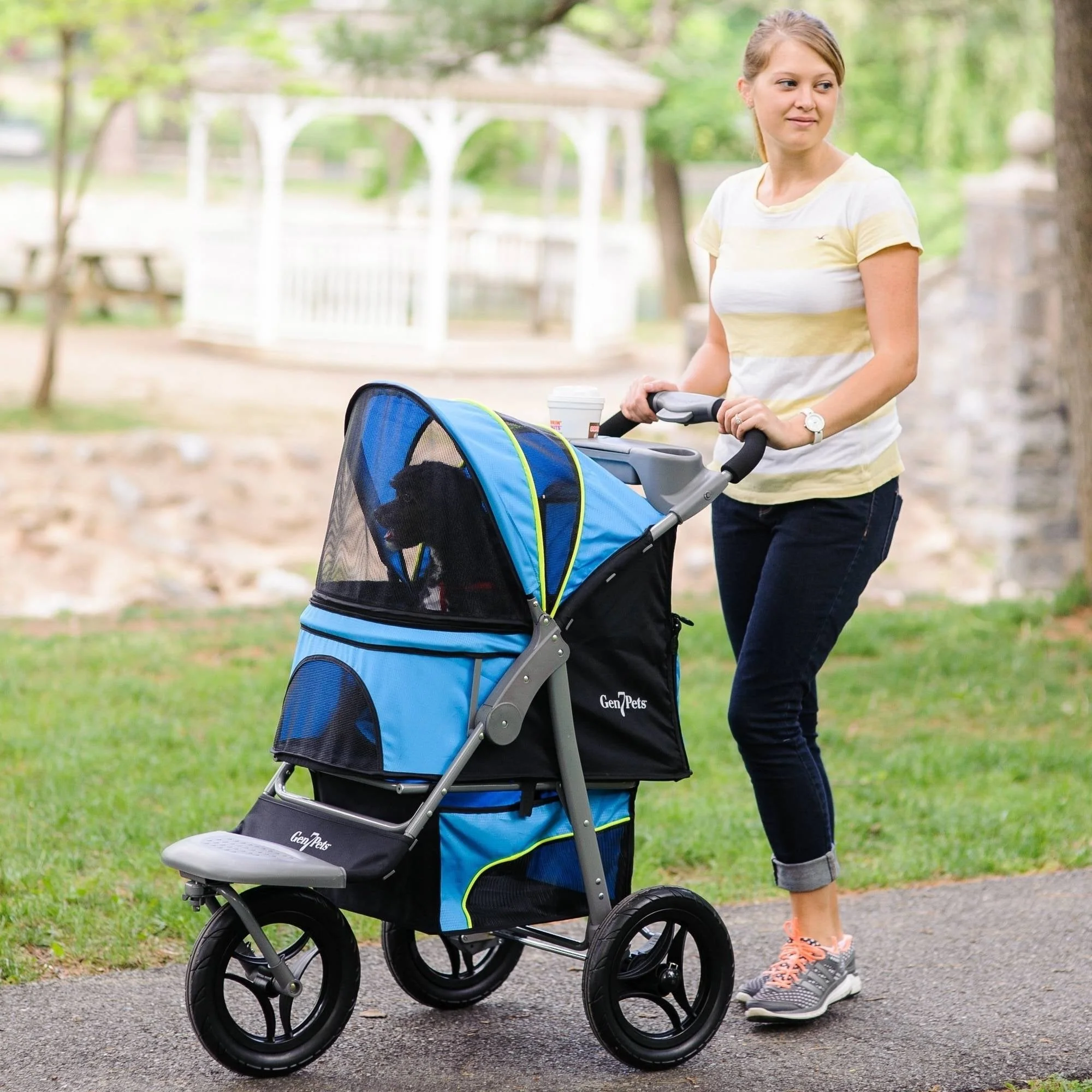 Gen7Pets Jogger Dog Stroller, Trailblazer Blue, 38