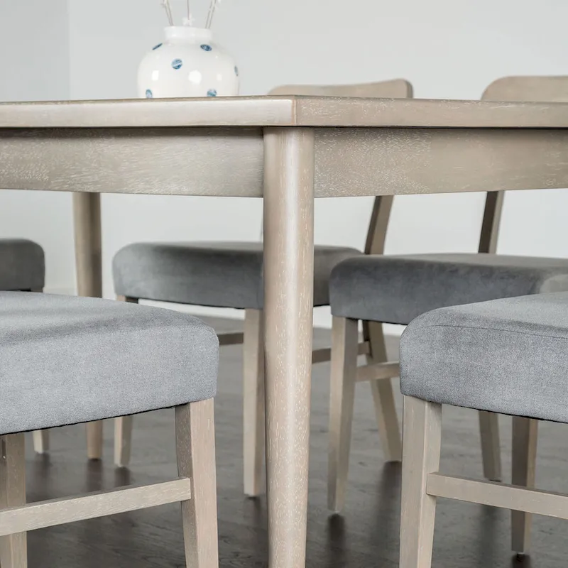 Furniture of America Calista Modern Grey Rectangle Wood Dining Set