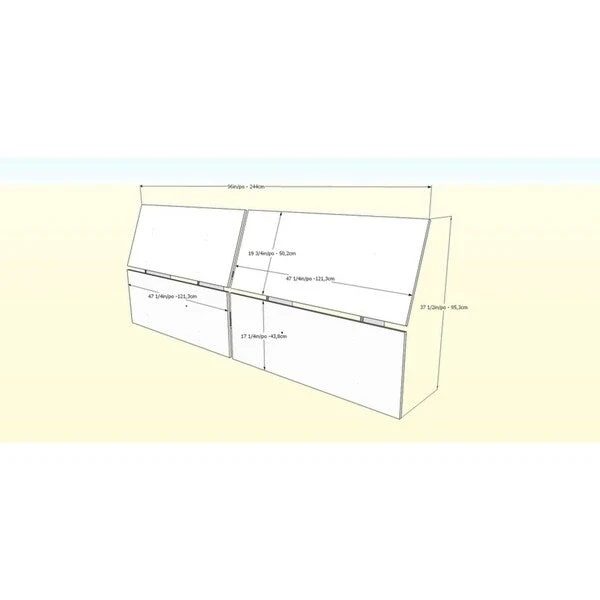 Nexera Denali 4 Piece Bedroom Set, Walnut and White