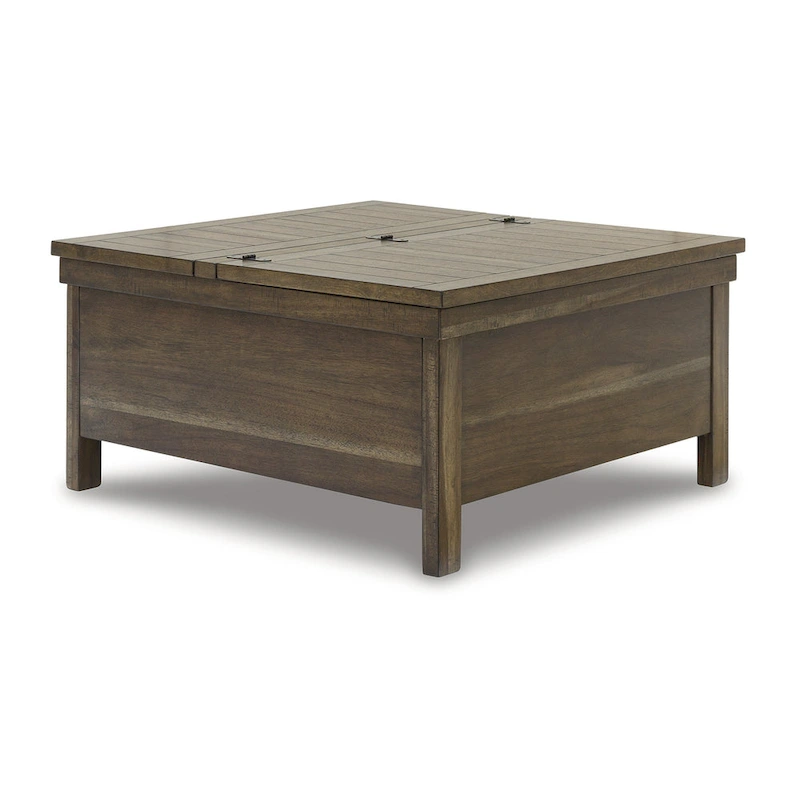 Signature Design by Ashley Moriville Brown Lift Top Cocktail Table - 36 W x 36 D x 18 H