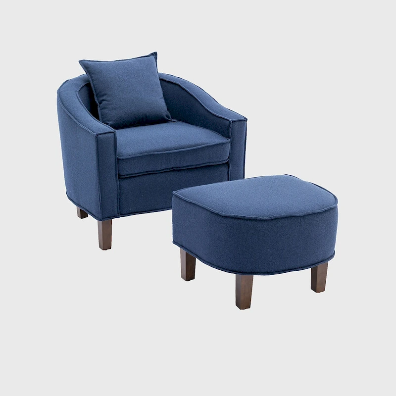Accent Chair with Ottoman