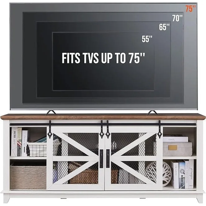 Industrial & Farmhouse TV Stand, Entertainment Center, TV Console