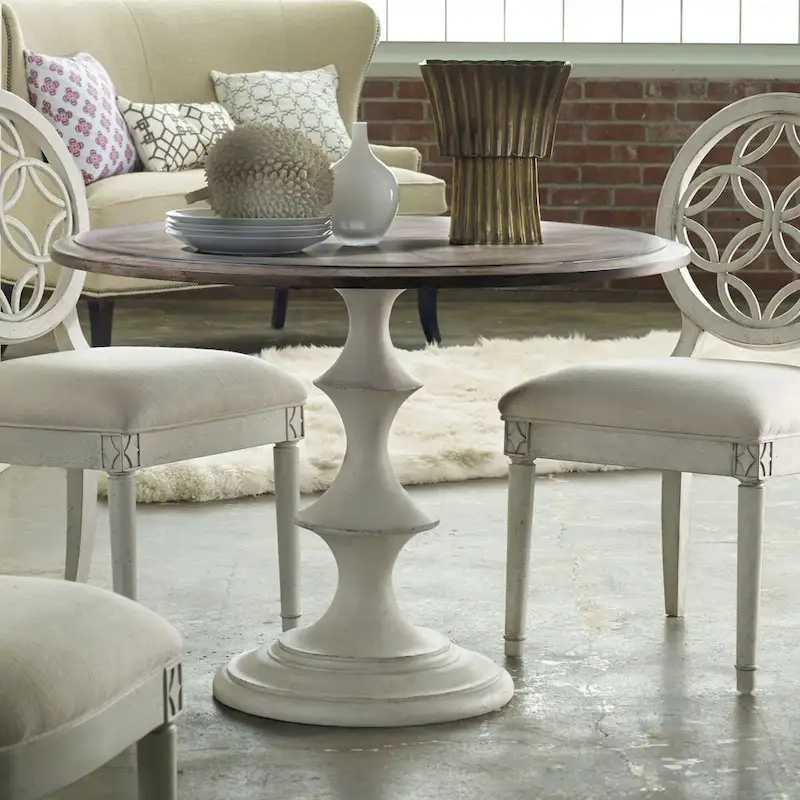 Hooker Furniture Brynlee 42 Round Shabby Chic Farmhouse Dining Table