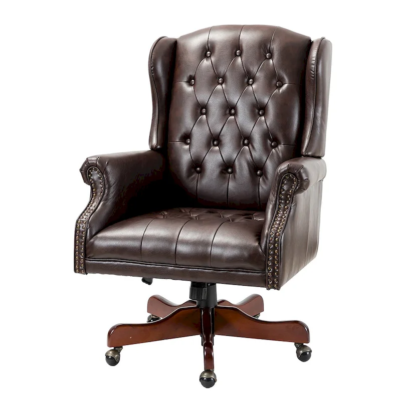 Maximiliano Modern Swivel Executive Chair with Tufted Back by HULALA HOME