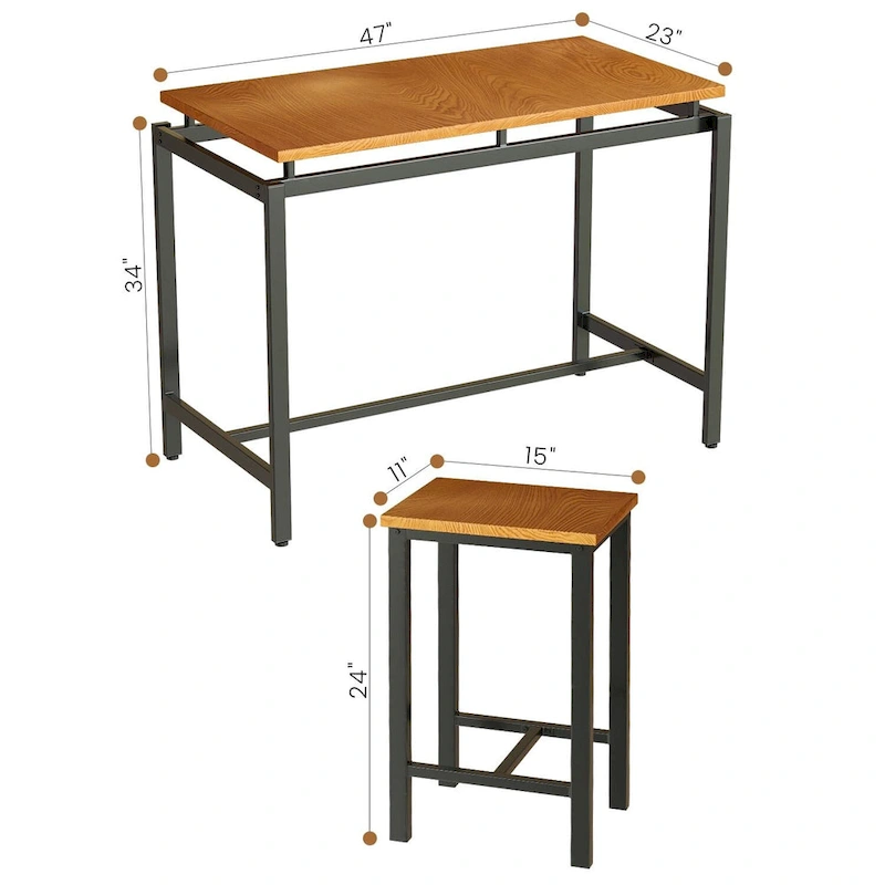 Mieres Modern Farmhouse Counter Height Pub 5-piece Dining Set