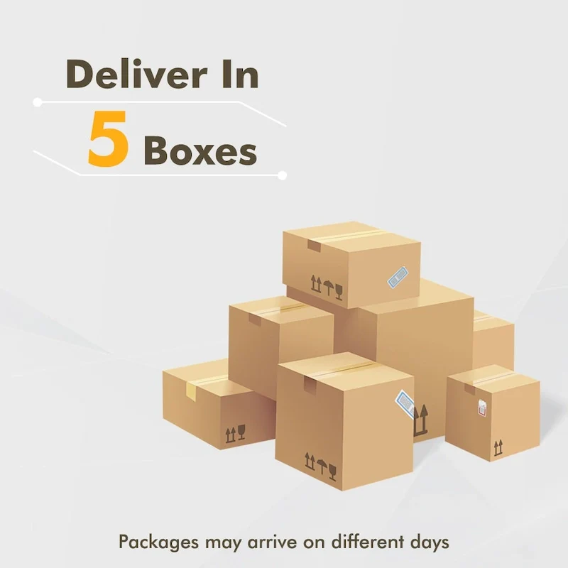 HOOOWOOO 10-piece Grey Rattan Patio Furniture Set with Fire Pit