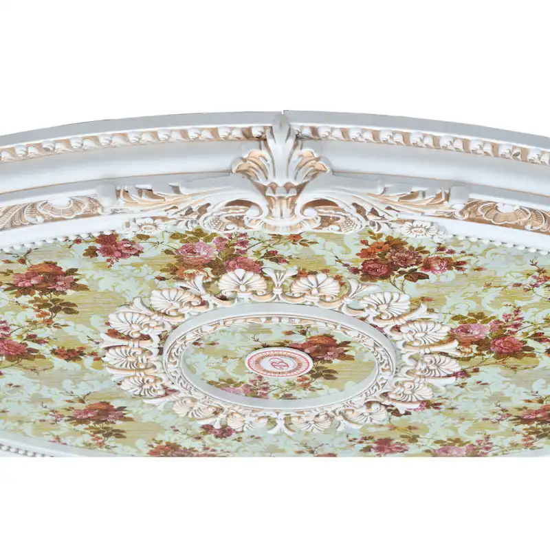Golden Rocaille Oval Chandelier Ceiling Medallion
