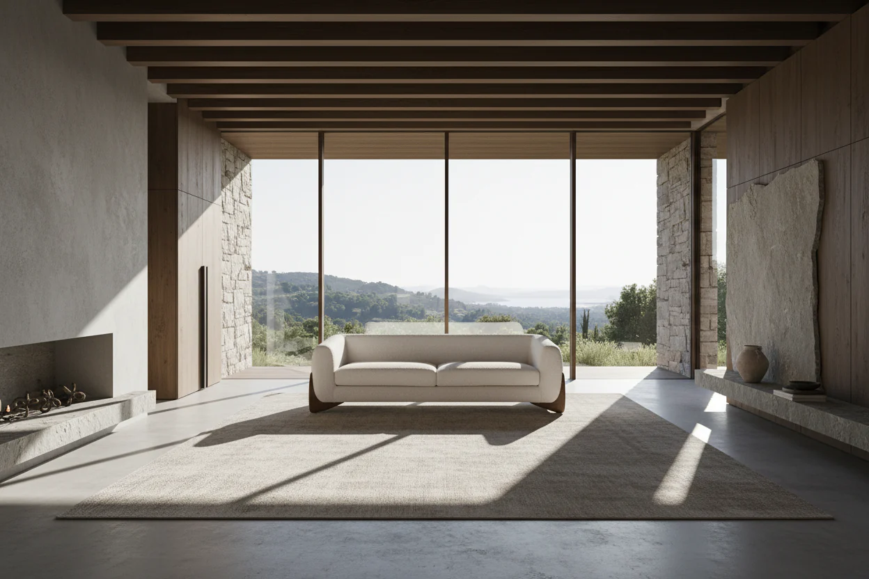 Alpine 90.5 Sherpa Upholstered Sofa