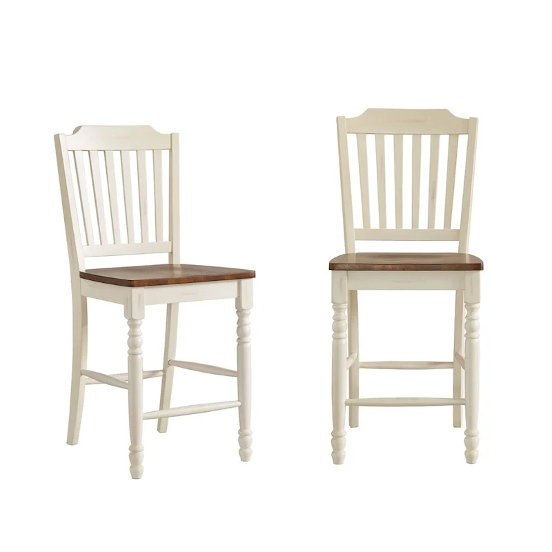 Brunico Two-Tone Counter Height Chairs (Set of 2)