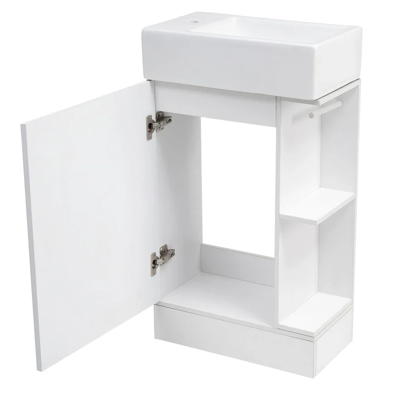 Bathroom Vanity Cabinet with Two-tier Shelf