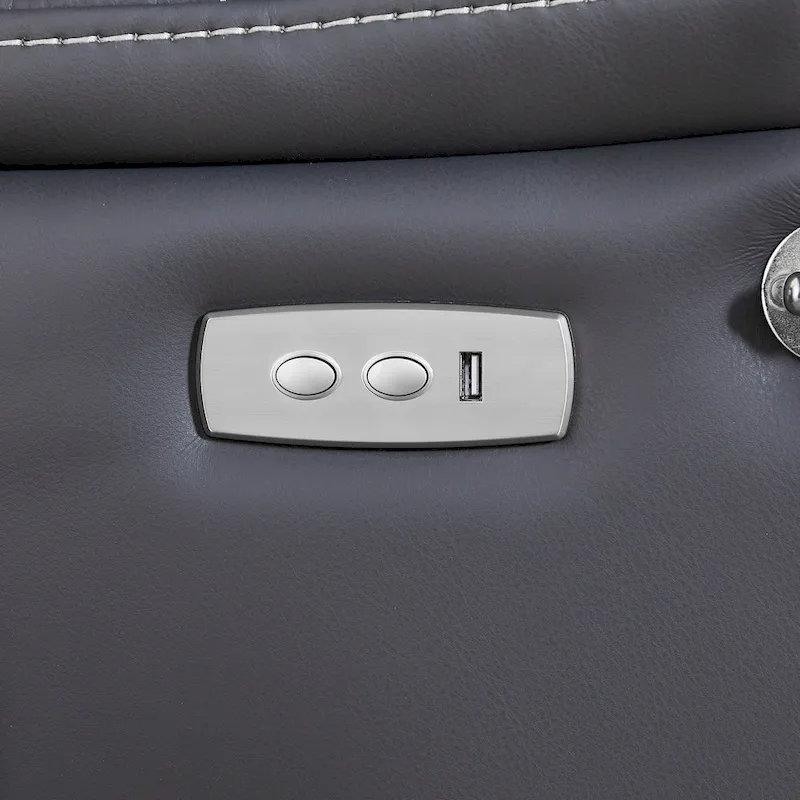 Bonded Leather Zero Gravity Power Recliner with Massage and Heating