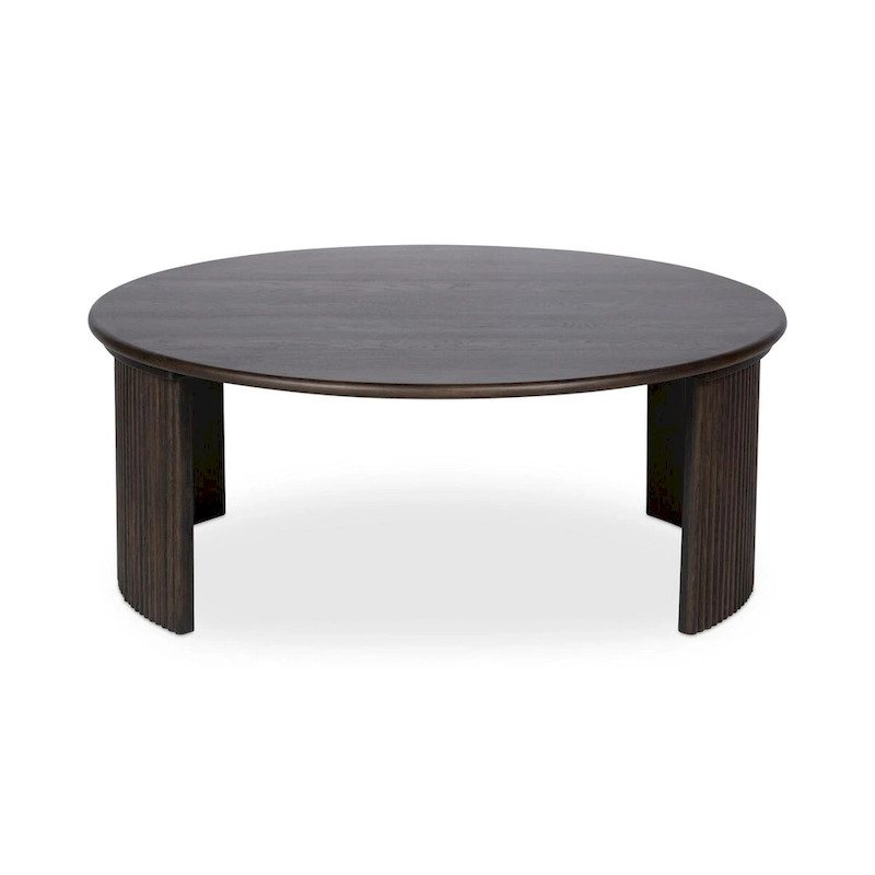 NADAAL STUDIOS Pence, Small Oval Coffee Table, Dark Brown
