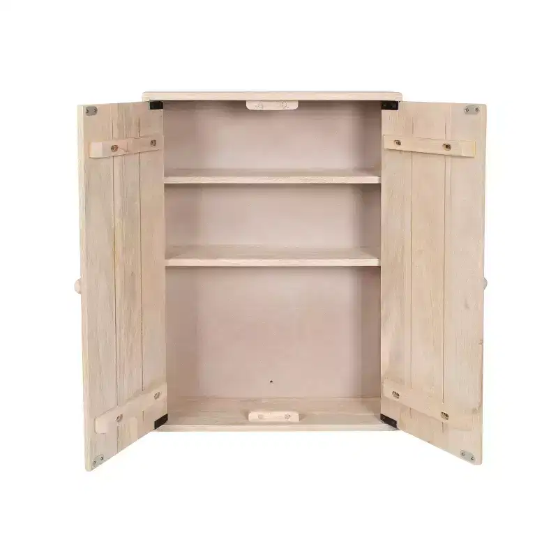 Kate and Laurel Galliene Wood Wall Cabinet, 22x7x28 Whitewash
