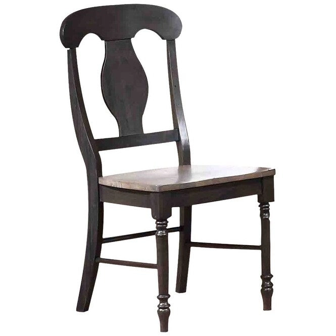 Double Transitional Pedestal Antiqued Grey Napoleon Back 5-Piece Dining Set