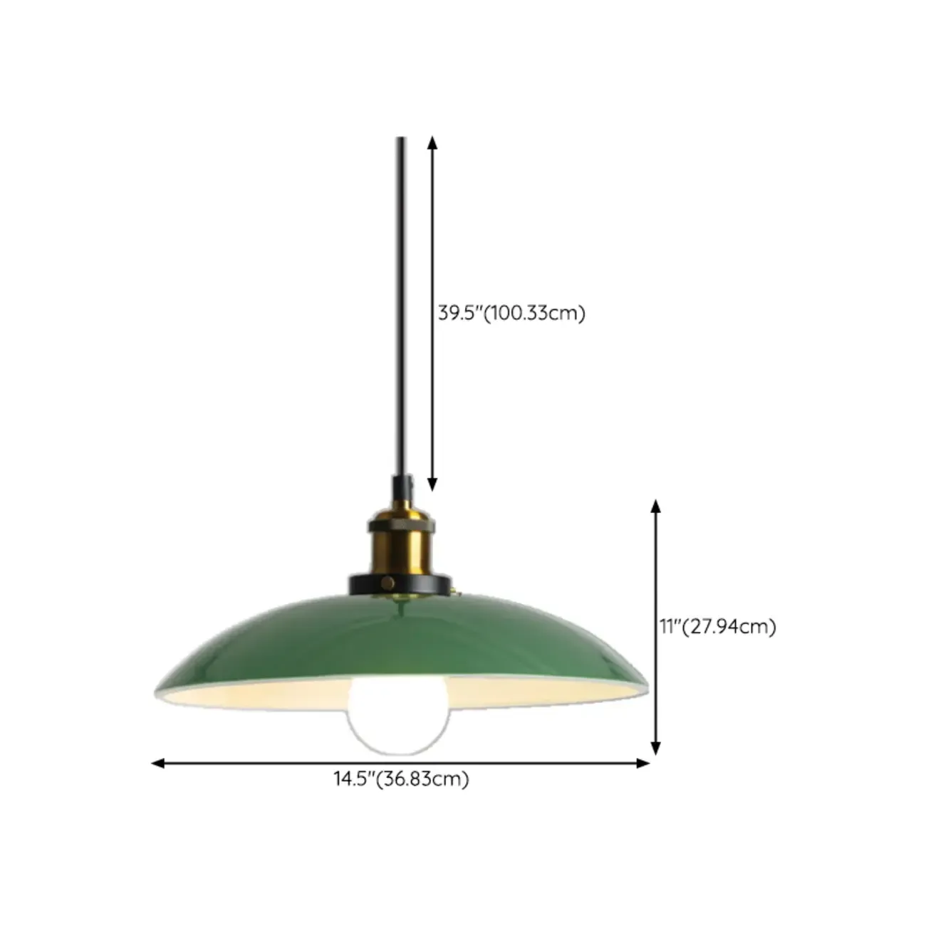 Adjustable Industrial Olive Green Iron Dining Pendant Light