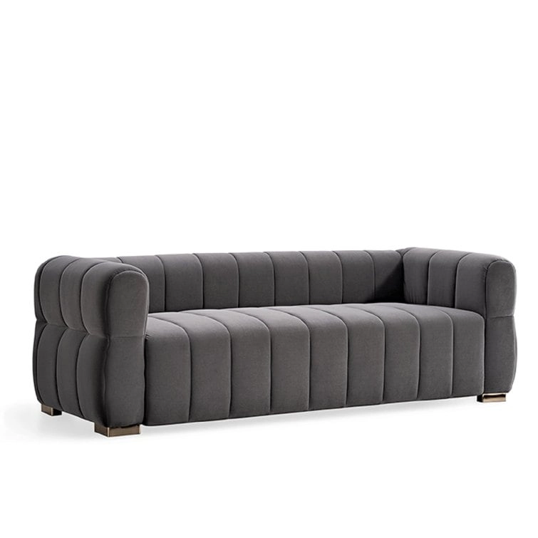 Carlan 89 Velvet Tuxedo Arm Sofa