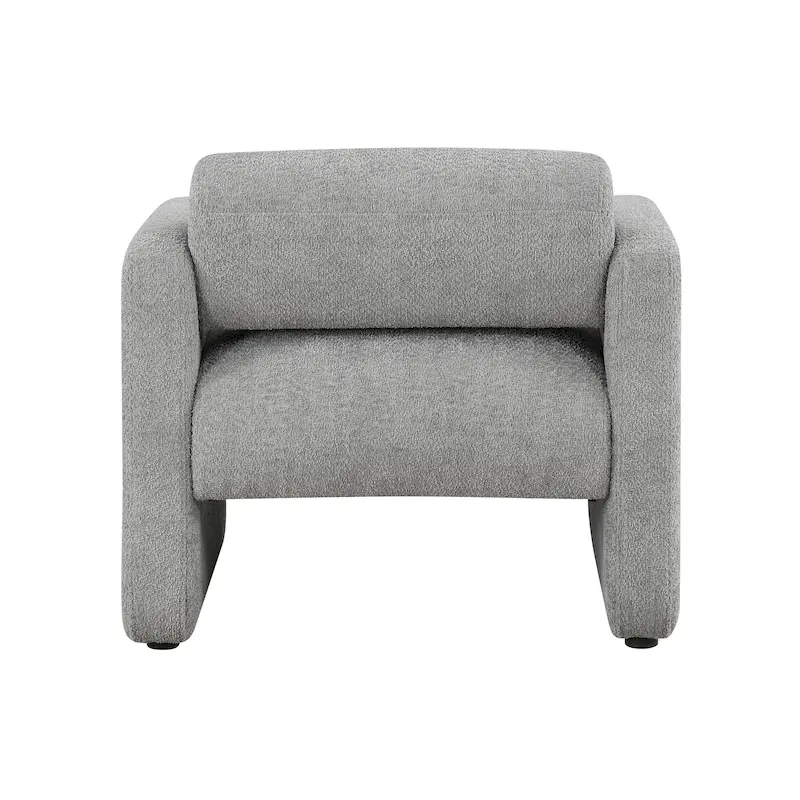 Freesia Modern Boucle Fabric Accent Chair with Arms, Upholstered Single Sofa Chair by Furniture of America